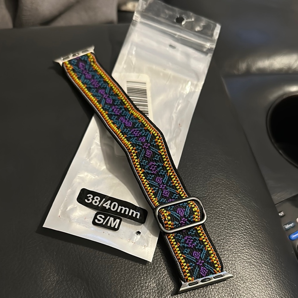 Colorful Patterned Adjustable iPhone Watch Band